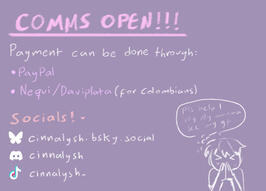 Cinnalysh's commissions Cinnalysh's commissions